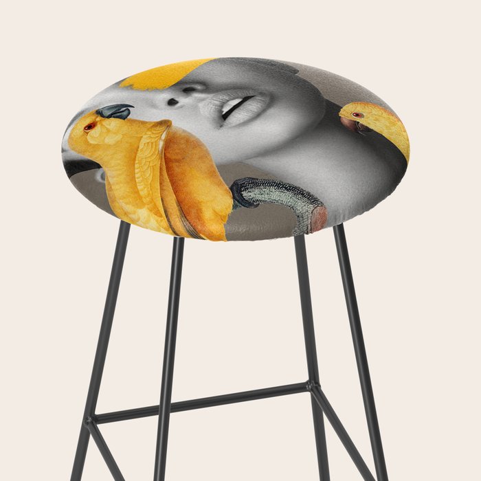 Girl with Parrots Stool Gallery Image 2