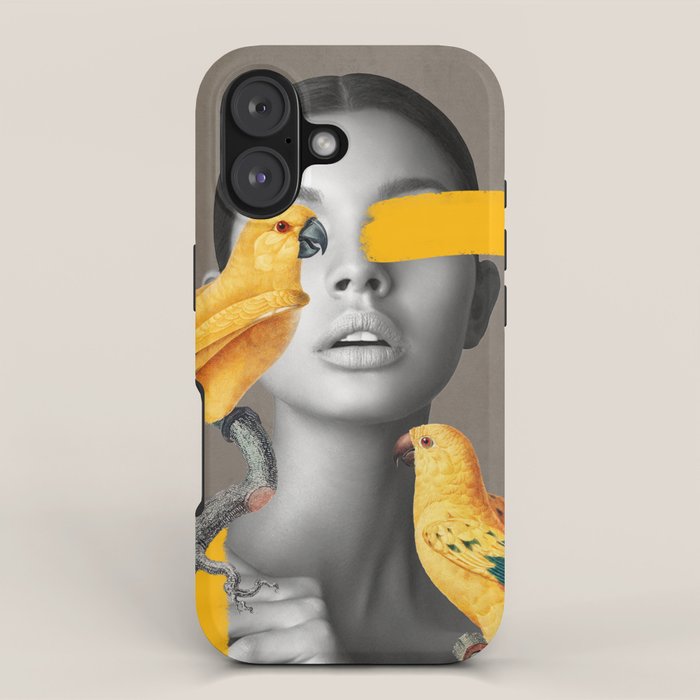 Girl with Parrots iPhone Case Gallery Image 1
