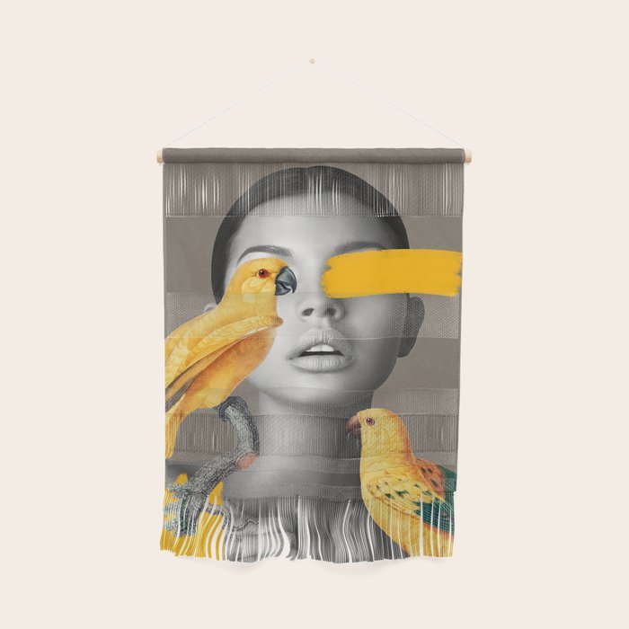 Girl with Parrots Wall Hanging Gallery Image 1