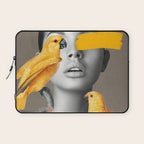 Girl with Parrots Laptop Sleeve Gallery Image 1