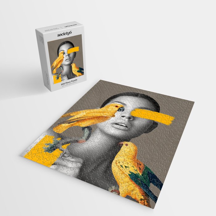 Girl with Parrots Jigsaw Puzzle Gallery Image 2