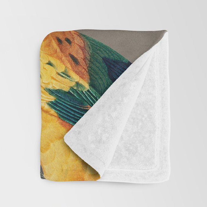 Girl with Parrots Throw Blanket Gallery Image 3