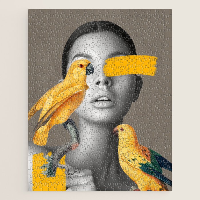 Girl with Parrots Jigsaw Puzzle Gallery Image 1