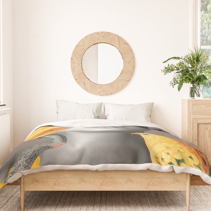 Girl with Parrots Duvet Cover Gallery Image 3