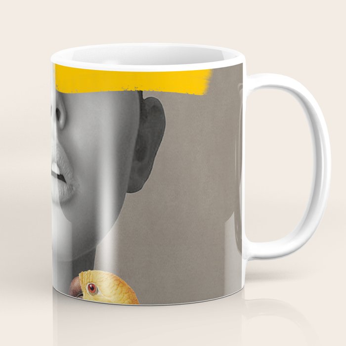 Girl with Parrots Coffee Mug Gallery Image 1