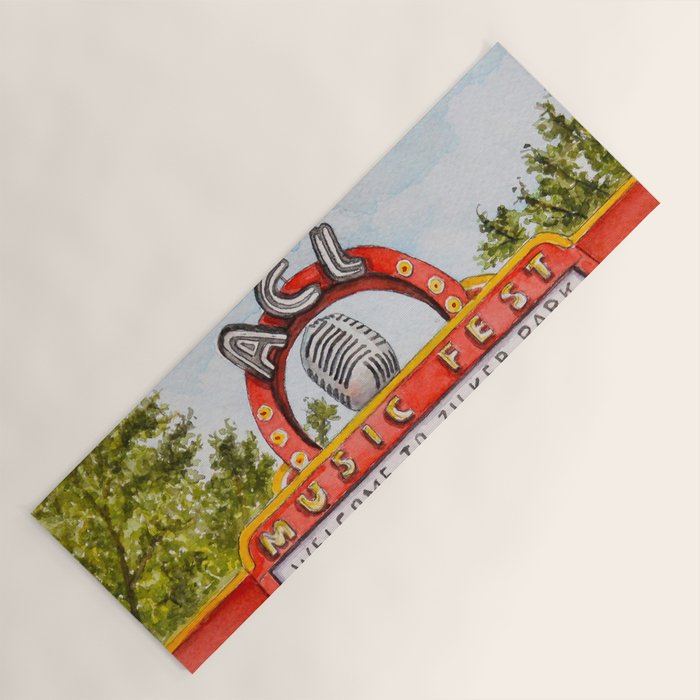 ACL Music Fest Sign Yoga Mat Gallery Image 1