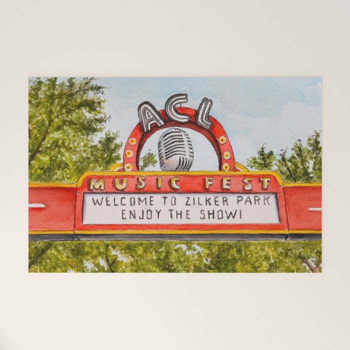 ACL Music Fest Sign Welcome Mat Gallery Image 1