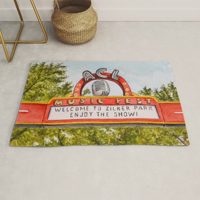 ACL Music Fest Sign Rug Gallery Image 1