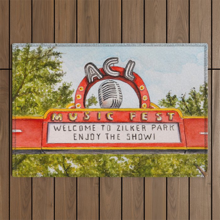 ACL Music Fest Sign Outdoor Rug Gallery Image 1
