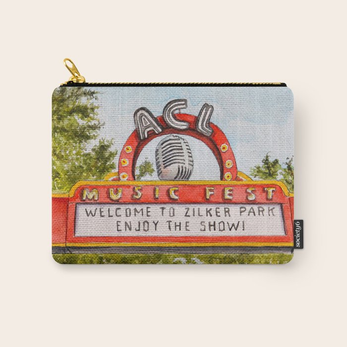 ACL Music Fest Sign Carry All Pouch Gallery Image 1