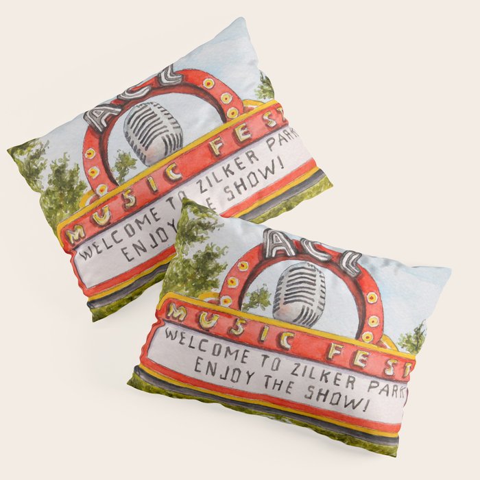 ACL Music Fest Sign Pillow Sham Gallery Image 3