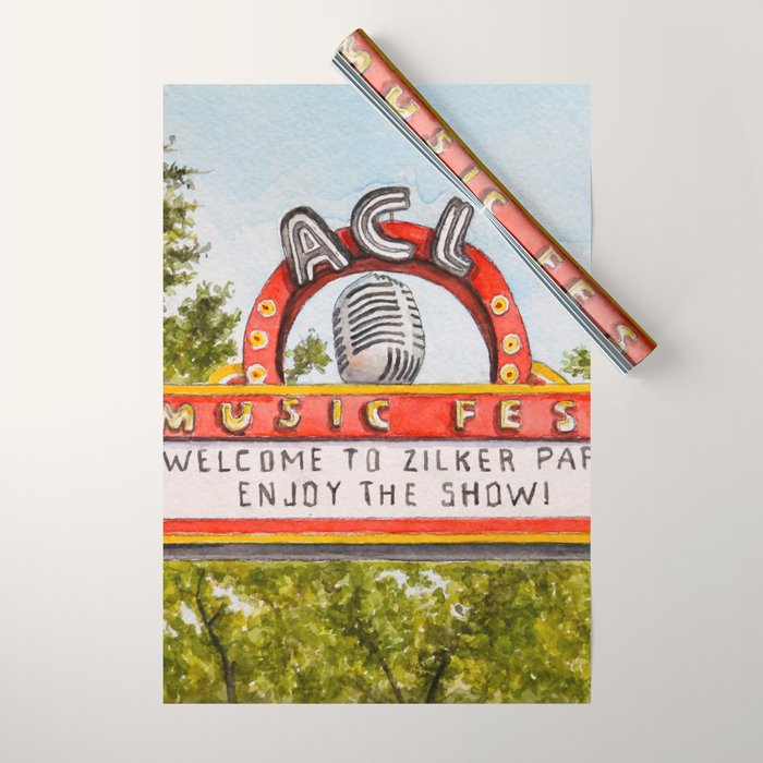 ACL Music Fest Sign Wrapping Paper Gallery Image 1