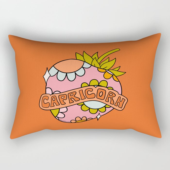 Capricorn Strawberry Rectangular Pillow Gallery Image 2