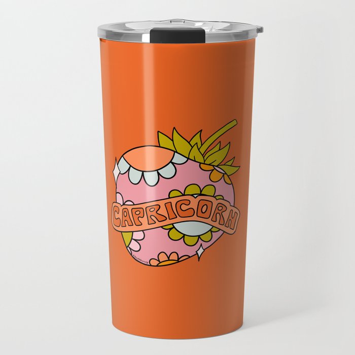 Capricorn Strawberry Travel Mug Gallery Image 1