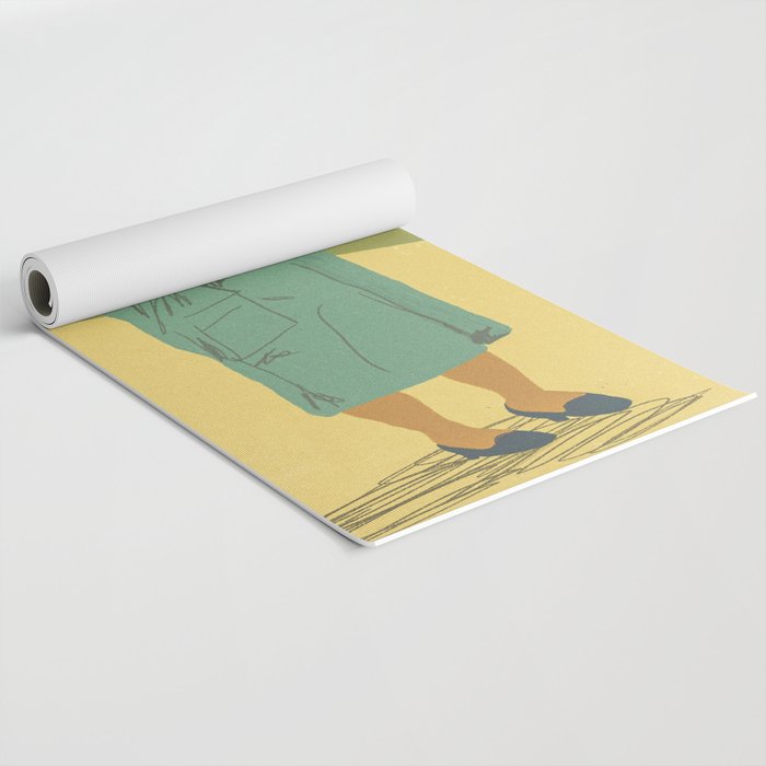 Woman with a cat Yoga Mat Gallery Image 2