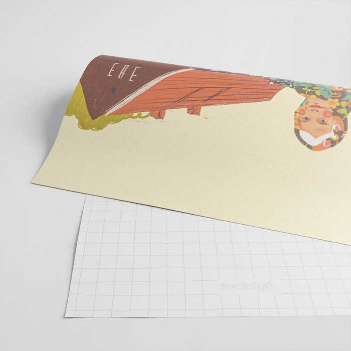 Woman with a cat Wrapping Paper Gallery Image 2