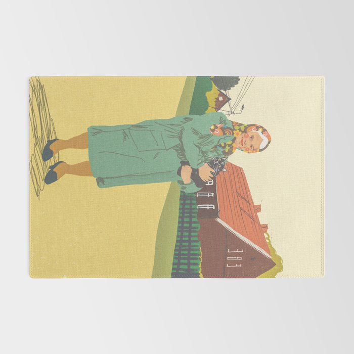 Woman with a cat Rug Gallery Image 2