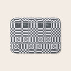 Structured Lines Grid Bath Mat Gallery Image 1