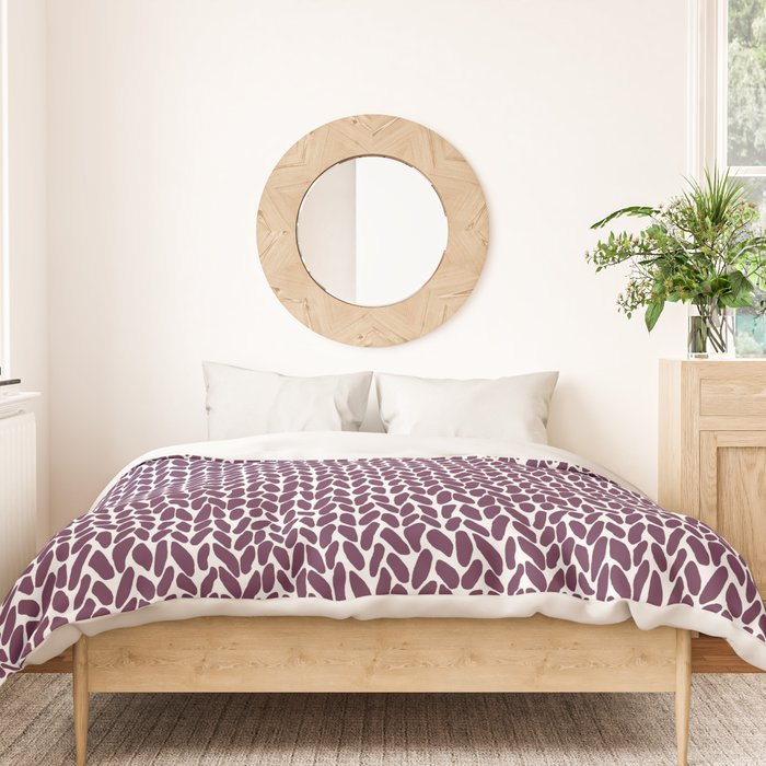 Hand Knit Plum Duvet Cover Gallery Image 3