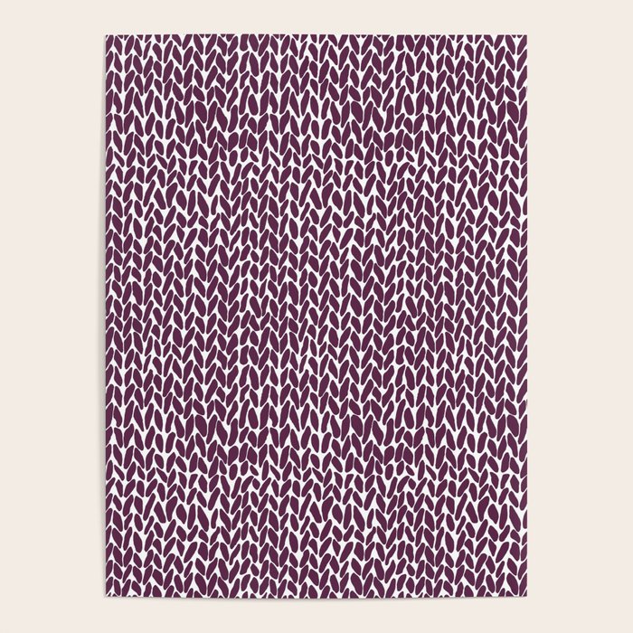 Hand Knit Plum Poster