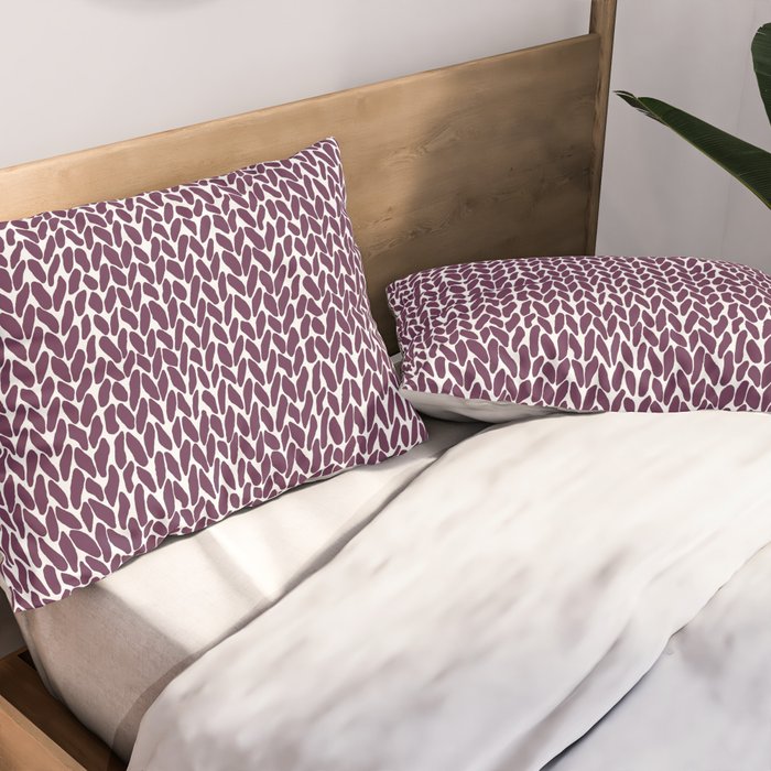 Hand Knit Plum Pillow Sham Gallery Image 2