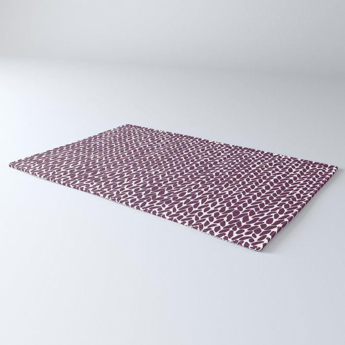 Hand Knit Plum Rug Gallery Image 3