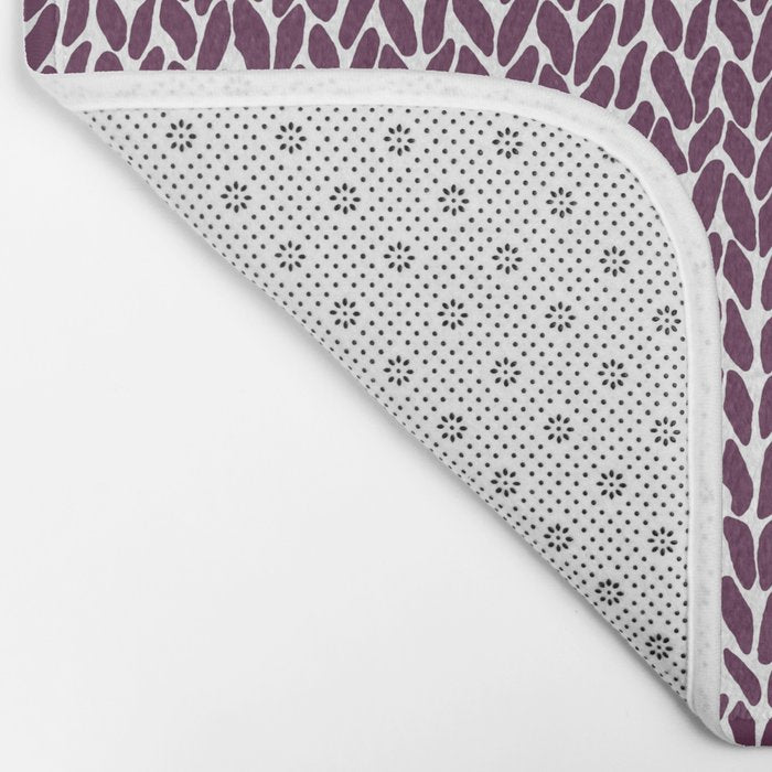 Hand Knit Plum Bath Mat Gallery Image 2
