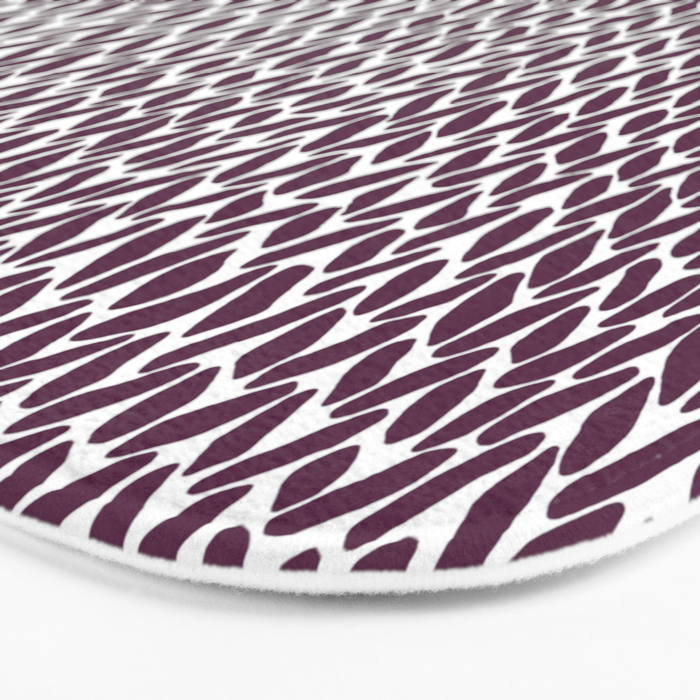 Hand Knit Plum Bath Mat Gallery Image 3