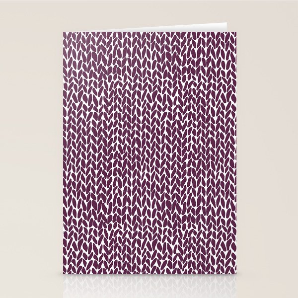 Hand Knit Plum Stationery Card Gallery Image 2