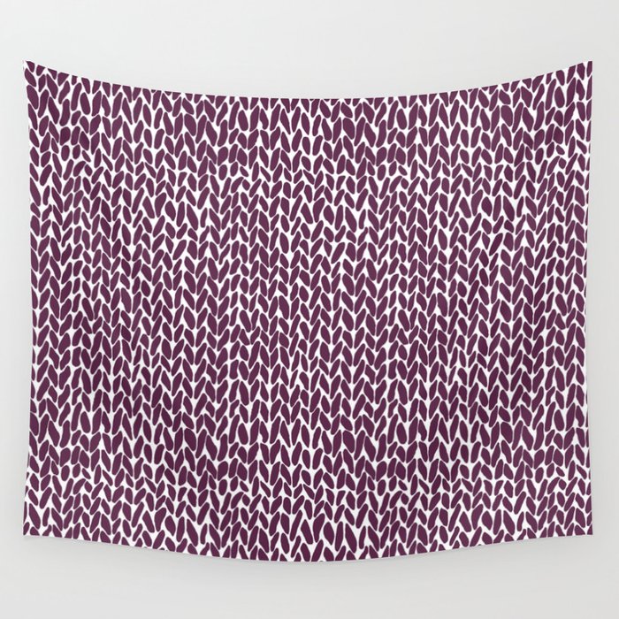 Hand Knit Plum Wall Tapestry Gallery Image 1