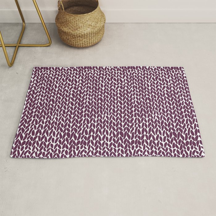 Hand Knit Plum Rug Gallery Image 1