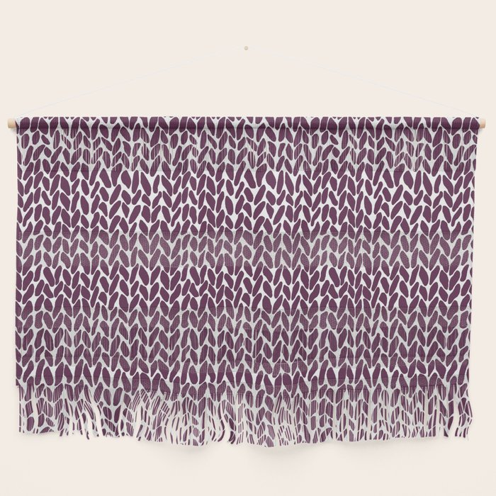 Hand Knit Plum Wall Hanging Gallery Image 1