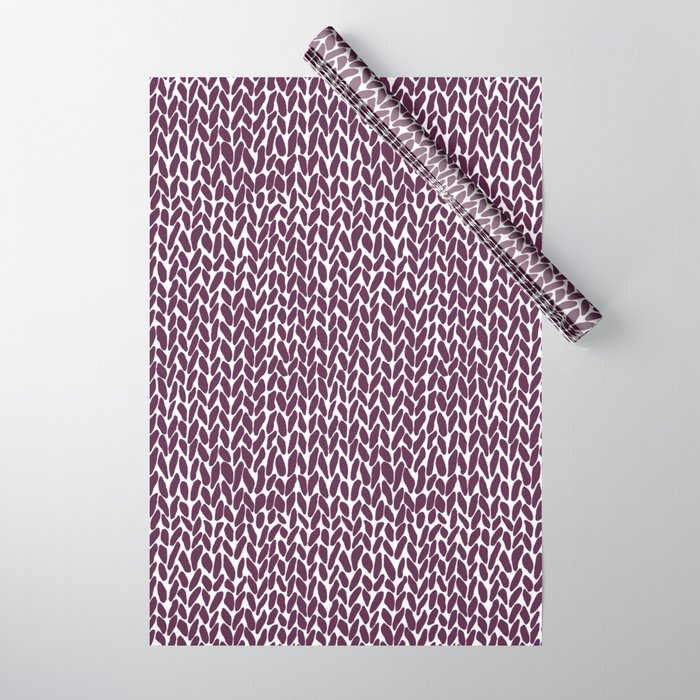 Hand Knit Plum Wrapping Paper Gallery Image 1