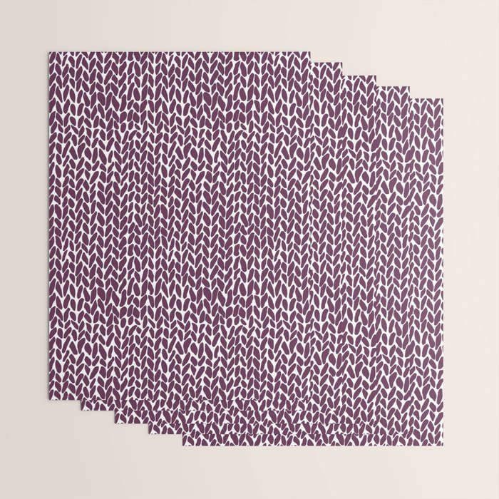 Hand Knit Plum Wrapping Paper Gallery Image 3