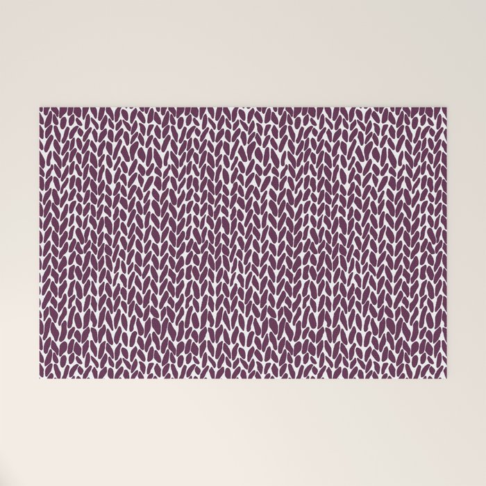 Hand Knit Plum Welcome Mat Gallery Image 1