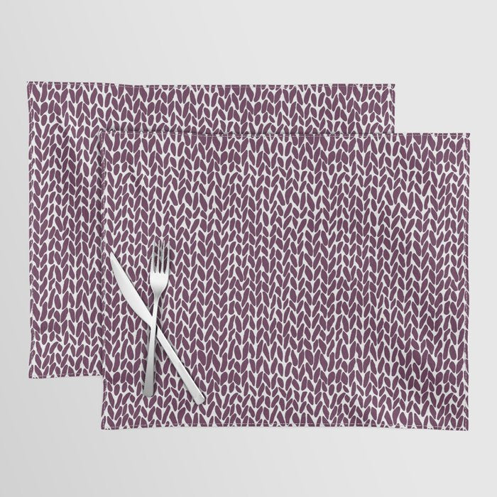 Hand Knit Plum Placemat Gallery Image 1
