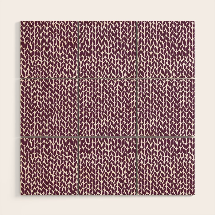 Hand Knit Plum Wood Wall Art Gallery Image 1