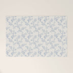 Vintage Toile Floral - Blue and White Welcome Mat Gallery Image 1