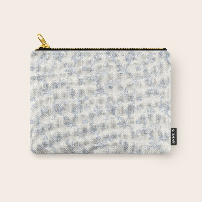 Vintage Toile Floral - Blue and White Carry All Pouch Gallery Image 1