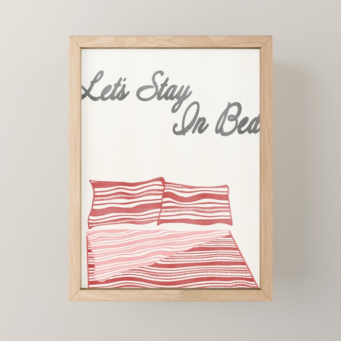 Let's Stay in Bed Mini Art Print Gallery Image 1