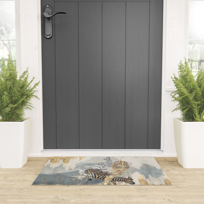 Metallic Zebras Welcome Mat Gallery Image 3