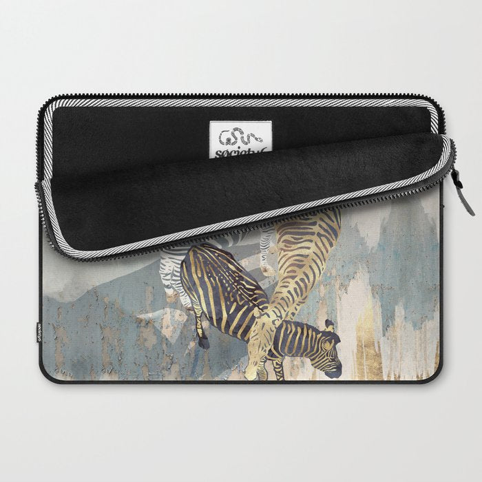 Metallic Zebras Laptop Sleeve Gallery Image 2
