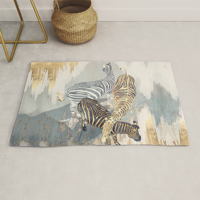 Metallic Zebras Rug Gallery Image 1