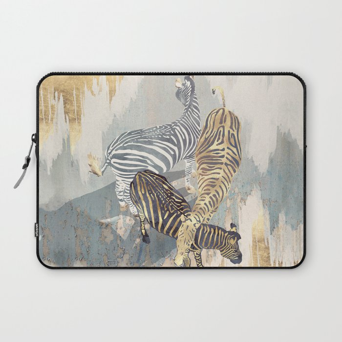 Metallic Zebras Laptop Sleeve Gallery Image 1
