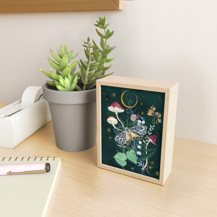 Mushroom night moth Mini Art Print Gallery Image 2