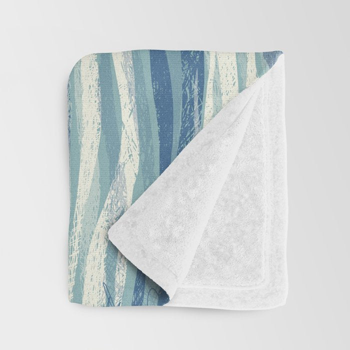 Wildlife Safari animal print blue Throw Blanket Gallery Image 3