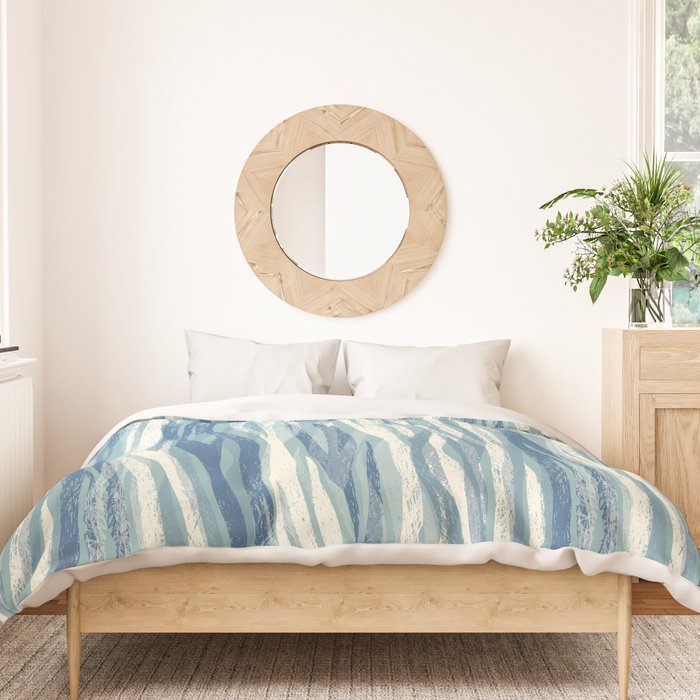 Wildlife Safari animal print blue Duvet Cover Gallery Image 3