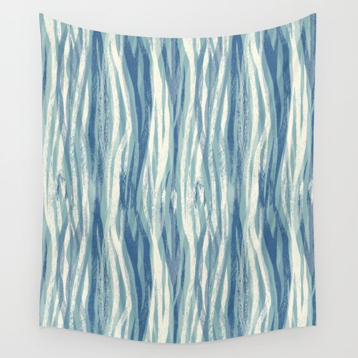 Wildlife Safari animal print blue Wall Tapestry Gallery Image 4
