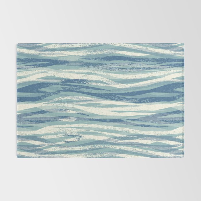 Wildlife Safari animal print blue Rug Gallery Image 2