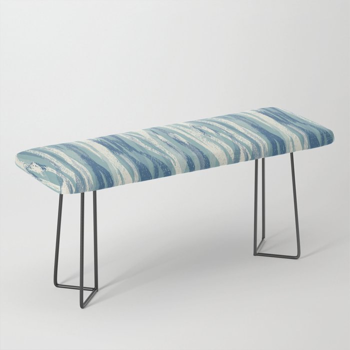 Wildlife Safari animal print blue Bench Gallery Image 1